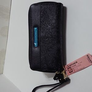 New Stone Mountain USA double zip wallet